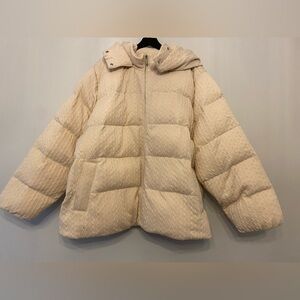 a new day Women's Creme Quilted Puffer Coat